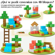 Juguete Magnético Minecraft 48 cubos al Azar - Bloques Didáctico