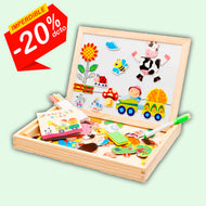 Pizarra didáctica de madera magnética