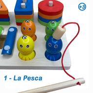Juego didáctico Encaje 3 en 1 - Madera