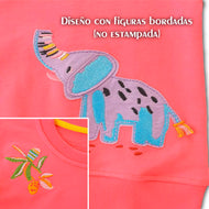 Polerón Algodón Niña - Rosado