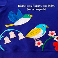 Polerón Algodón Niña - Azul