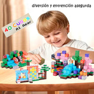 Juguete Magnético Minecraft 40 cubos al Azar - Bloques Didáctico