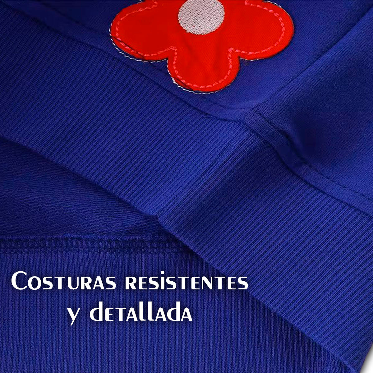 Polerón Algodón Niña - Azul