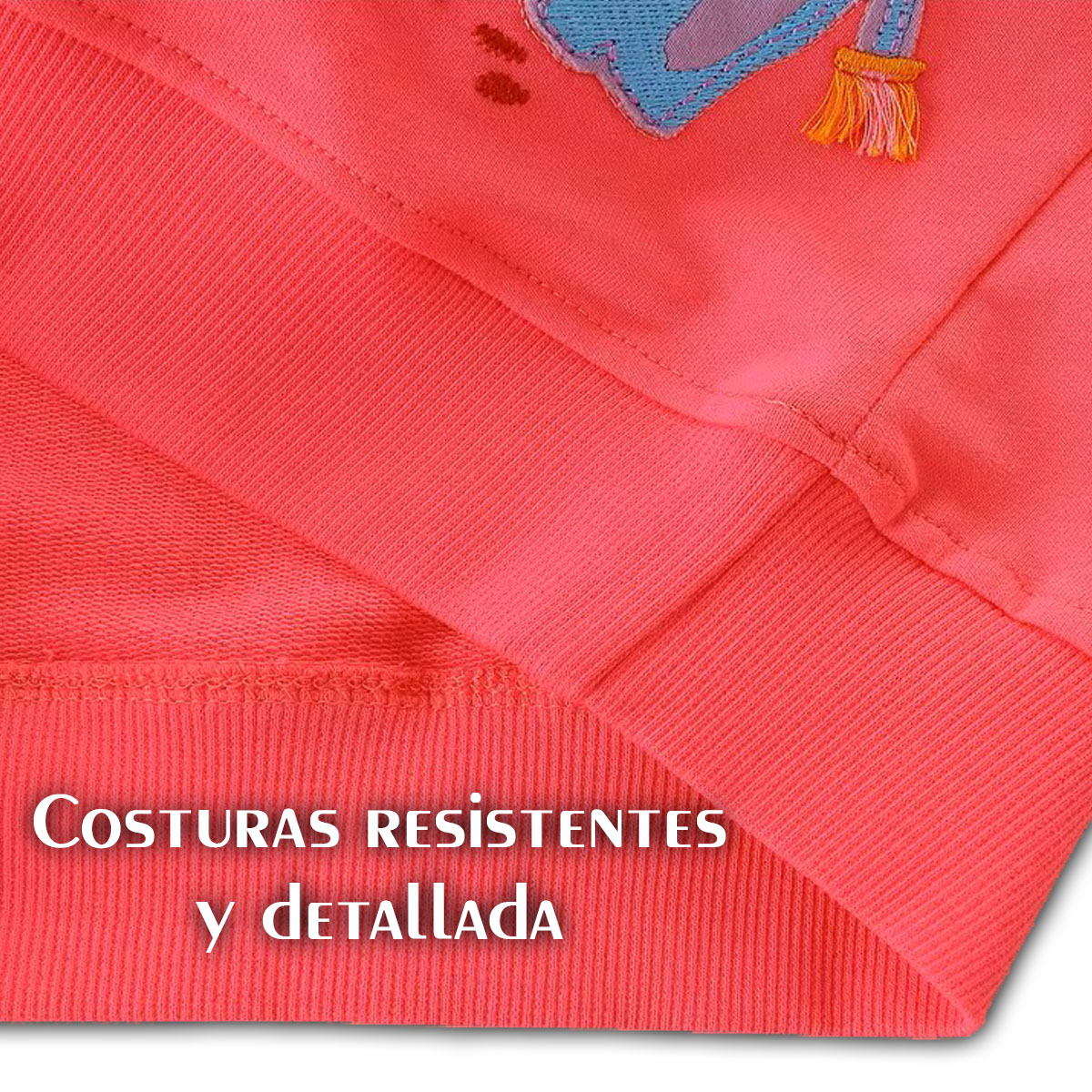 Polerón Algodón Niña - Rosado