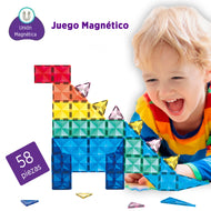 Juego Bloques Magnéticos 58 cubos - Juego Construcción Multicolor