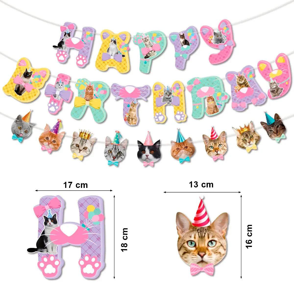 Cotillón Decoración Cumpleaños Mascota Felina Gato