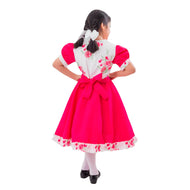 Vestido Huasa Niña - Chinita Color Fucsia (incluye Falso)