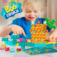 Juego Bloques Magnéticos Bob Esponja 115 cubos