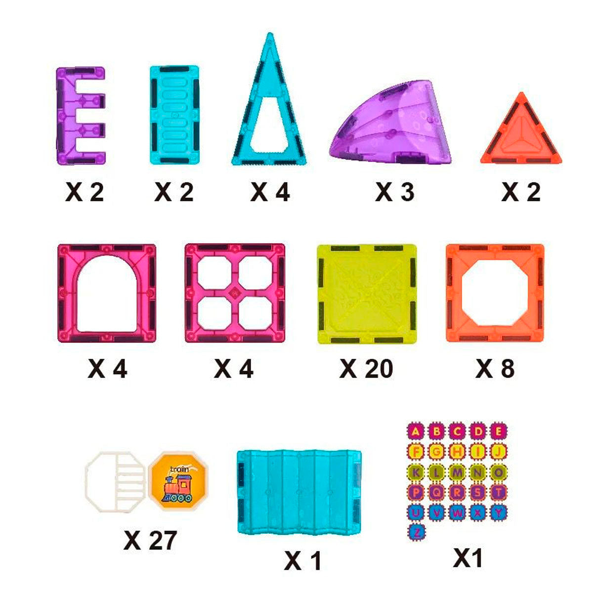 Juego Bloques Magnéticos 77 piezas - Juego Construcción Didáctico