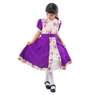 Vestido Huasa Niña - Chinita Color Lila (incluye Falso)