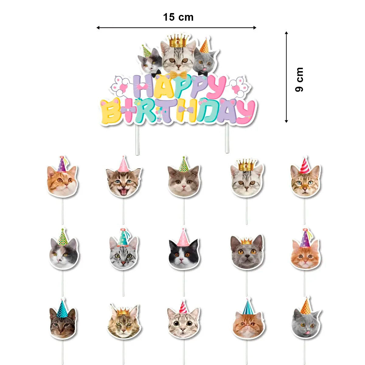 Cotillón Decoración Cumpleaños Mascota Felina Gato