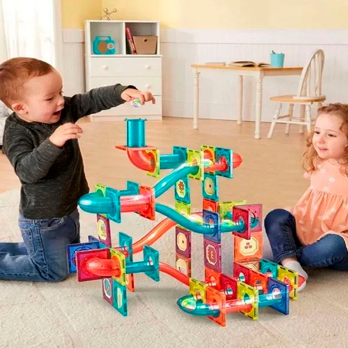 Juego Bloques Magnéticos 125 piezas - Juego Construcción Didáctico