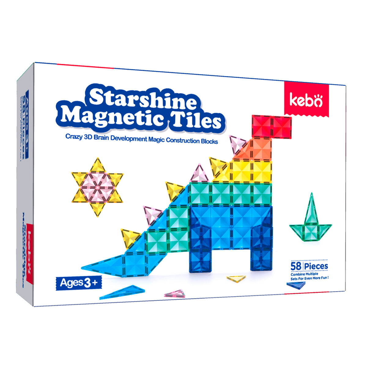 Juego Bloques Magnéticos 58 cubos - Juego Construcción Multicolor