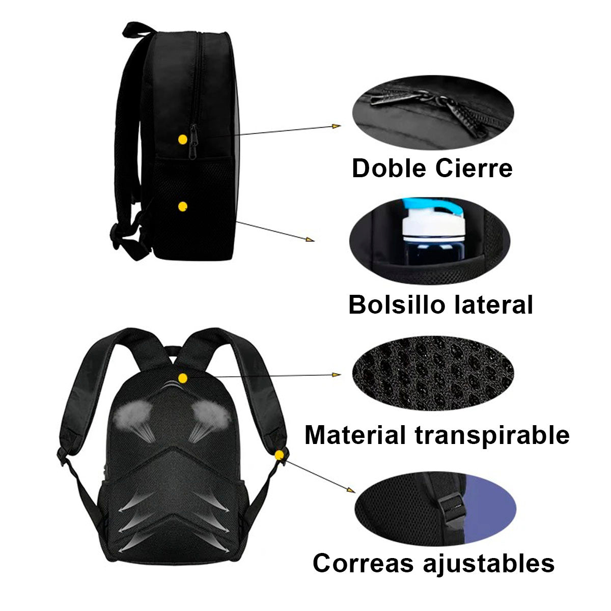 Mochila Deadpool y Deadpool v/s Wolverine - Mochila Escolar