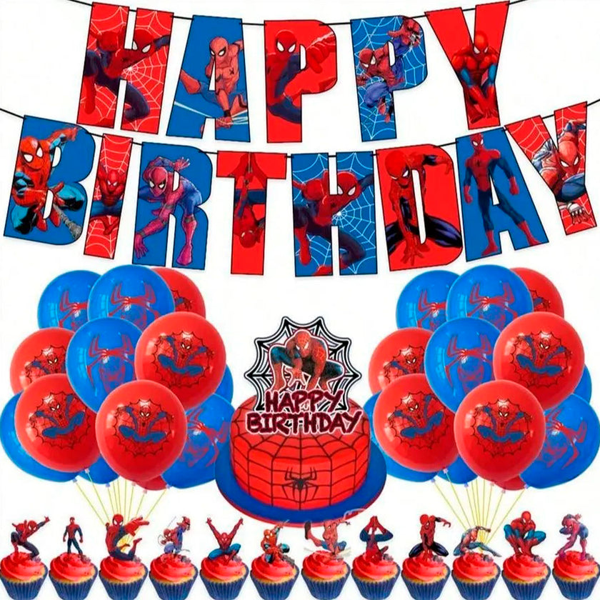 Cotillón Spiderman Decoración Cumpleaños - Hombre Araña