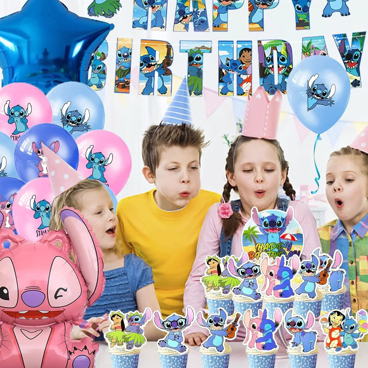 Cotillón Decoración Cumpleaños Lilo y Stitch